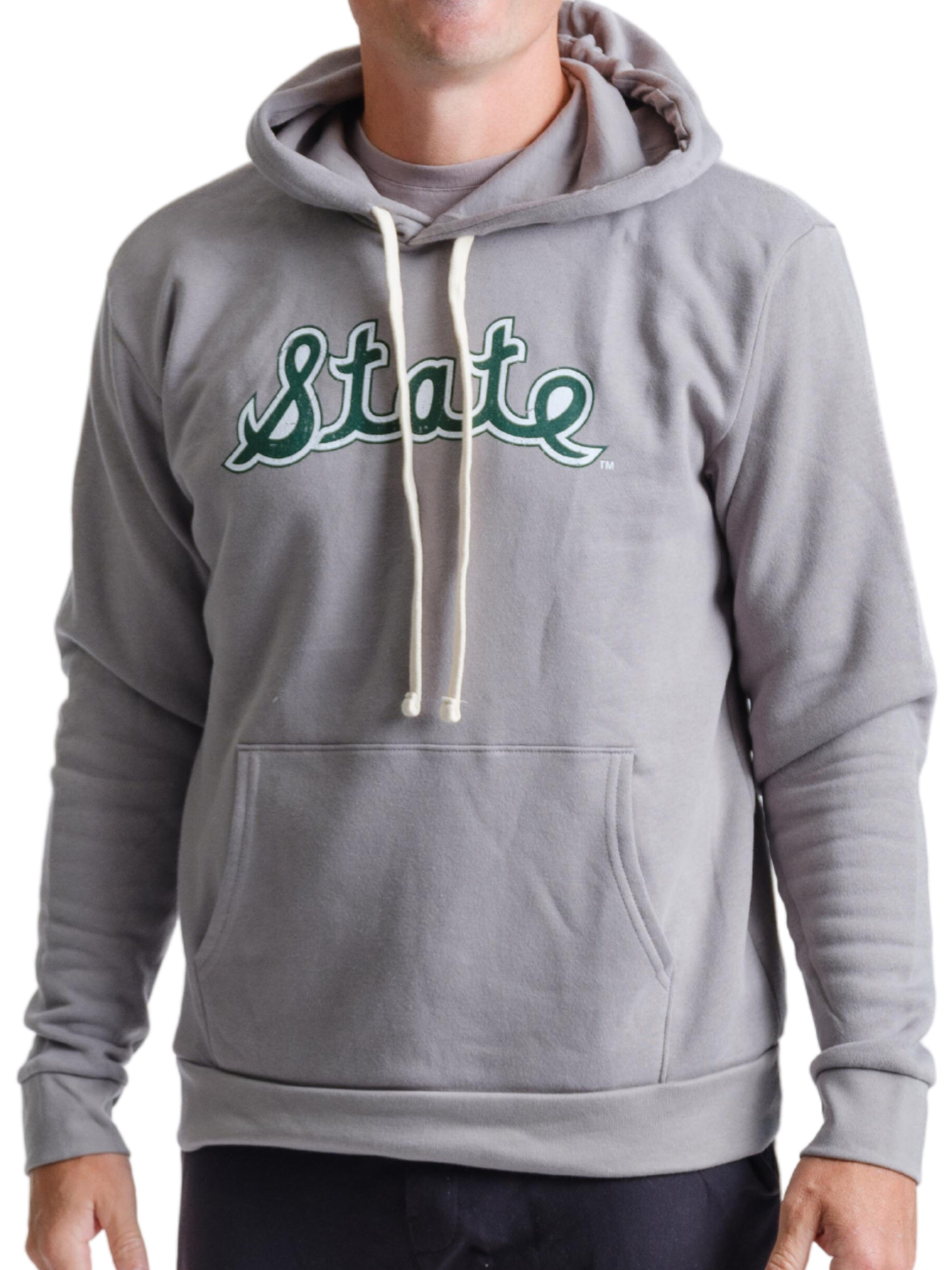 New Era Script Grey Hoodie Medium