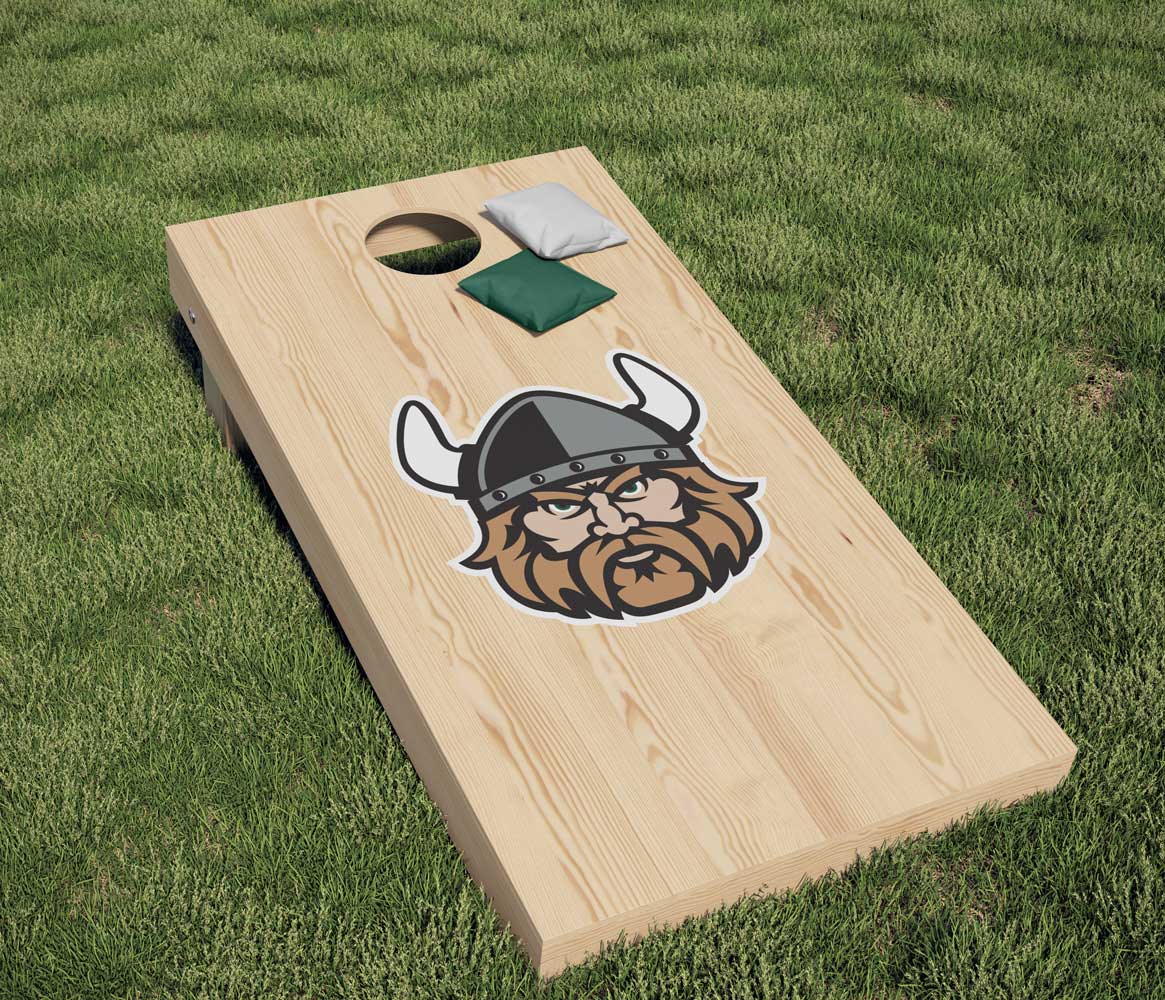 Cleveland State University Magnus The Viking Logo Cornhole Decal