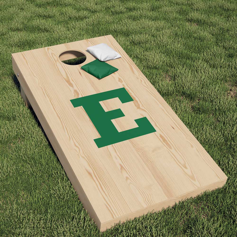 Eastern Michigan University Eagles Block E Cornhole Decal (Green)