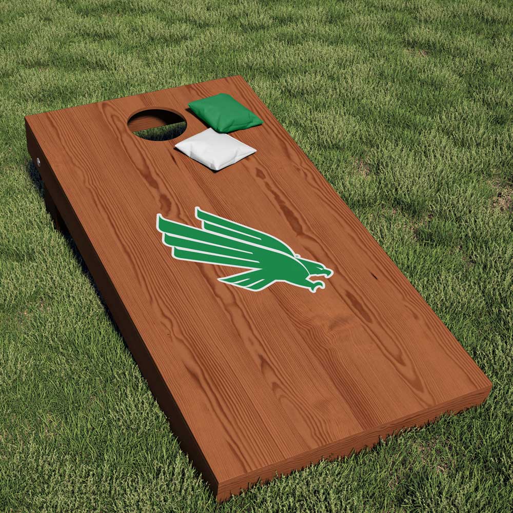 University of North Texas Mean Green Diving Eagle Logo Cornhole Decal Sticker