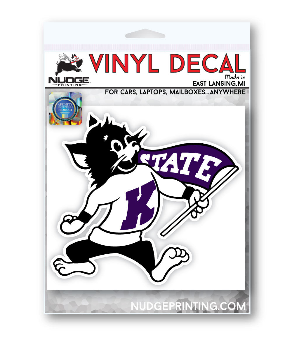 Kansas State Willie the Wildcat Car Decal