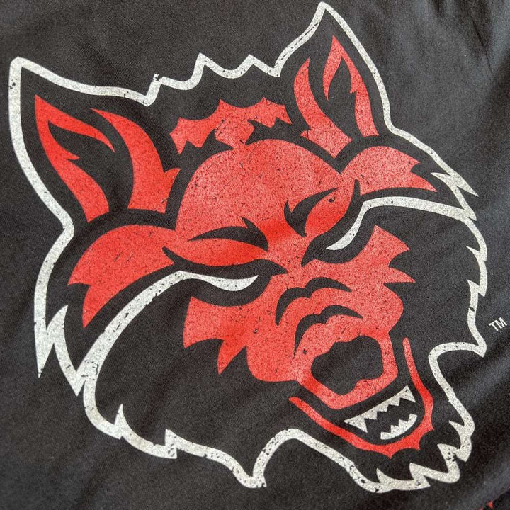 Close up of Arkansas State University Black T Shirt