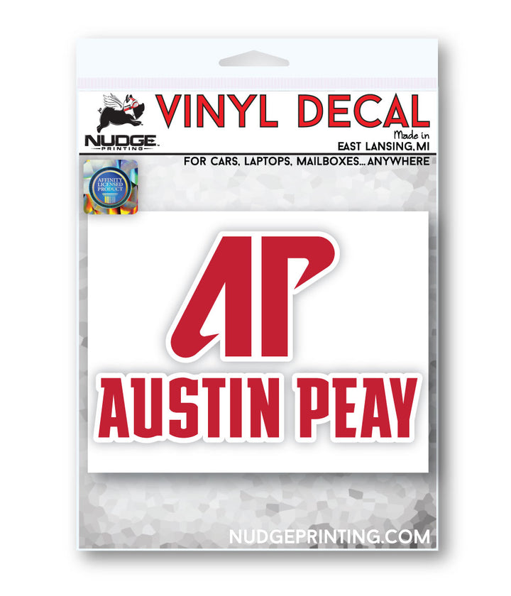 Austin Peay AP Car Decal in Packaging