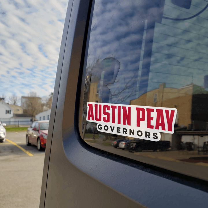 Austin Peay Governors Car Decal on Car