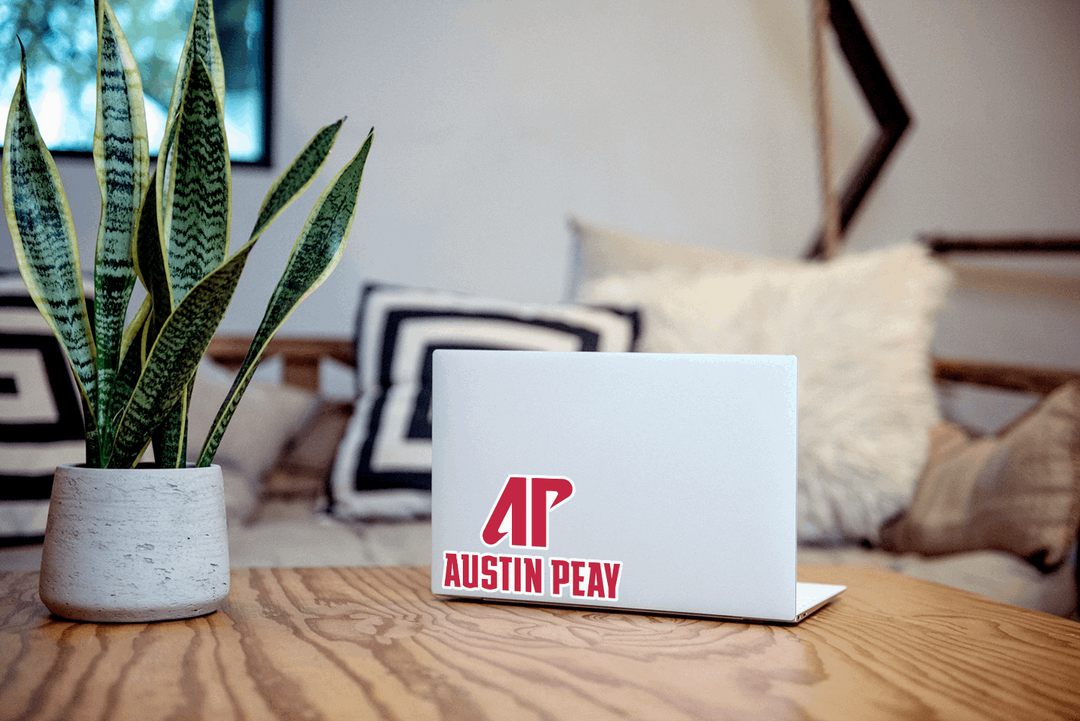 Austin Peay AP Decal Sticker on Laptop