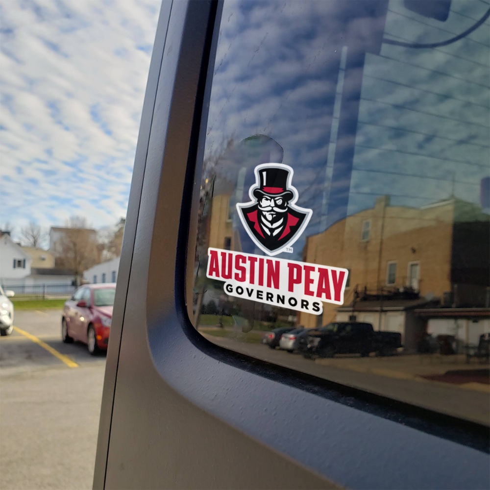 Austin Peay State University Governors Car Decal on Car