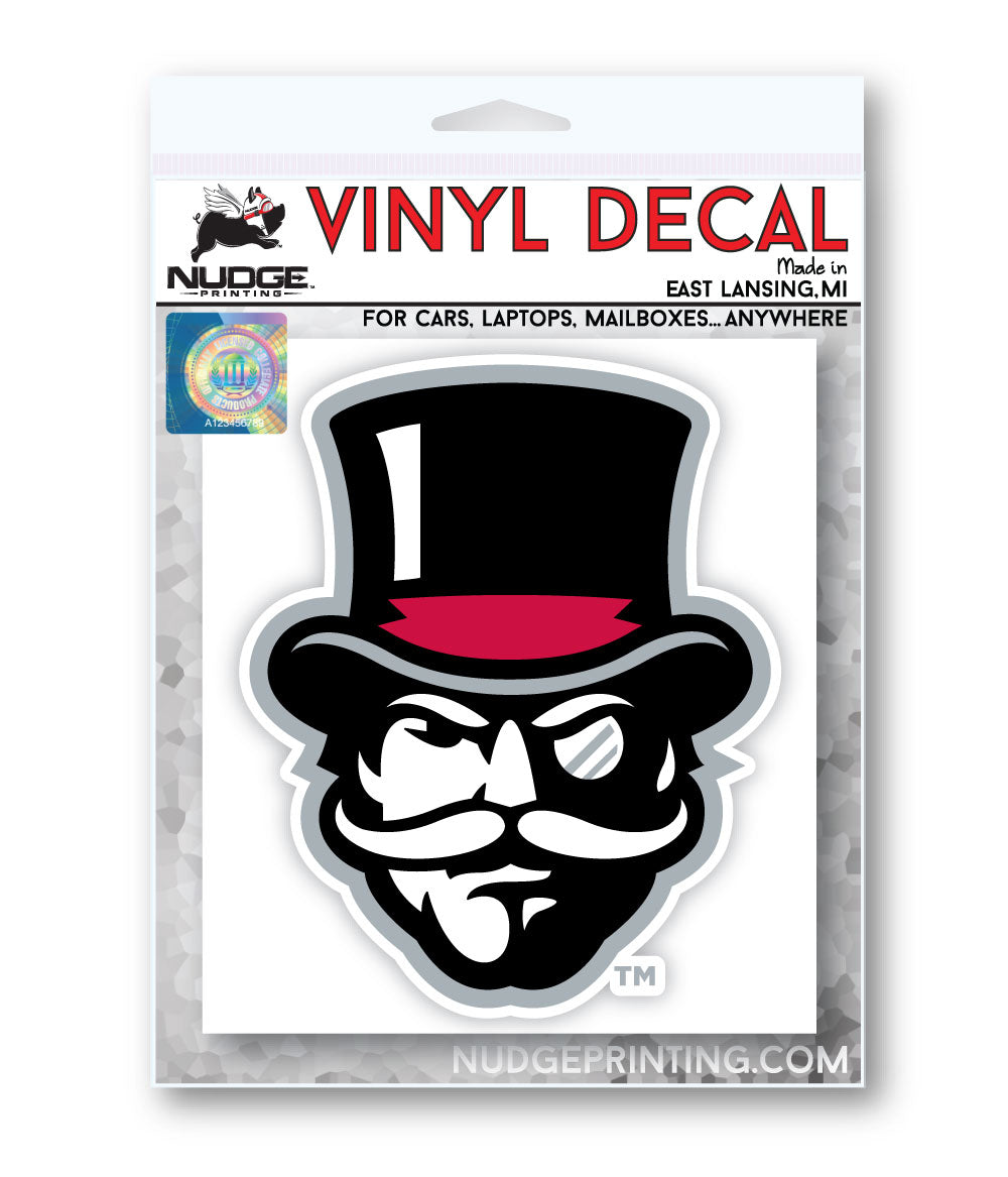 Austin Peay Governors Head Car Decal Sticker in Packaging