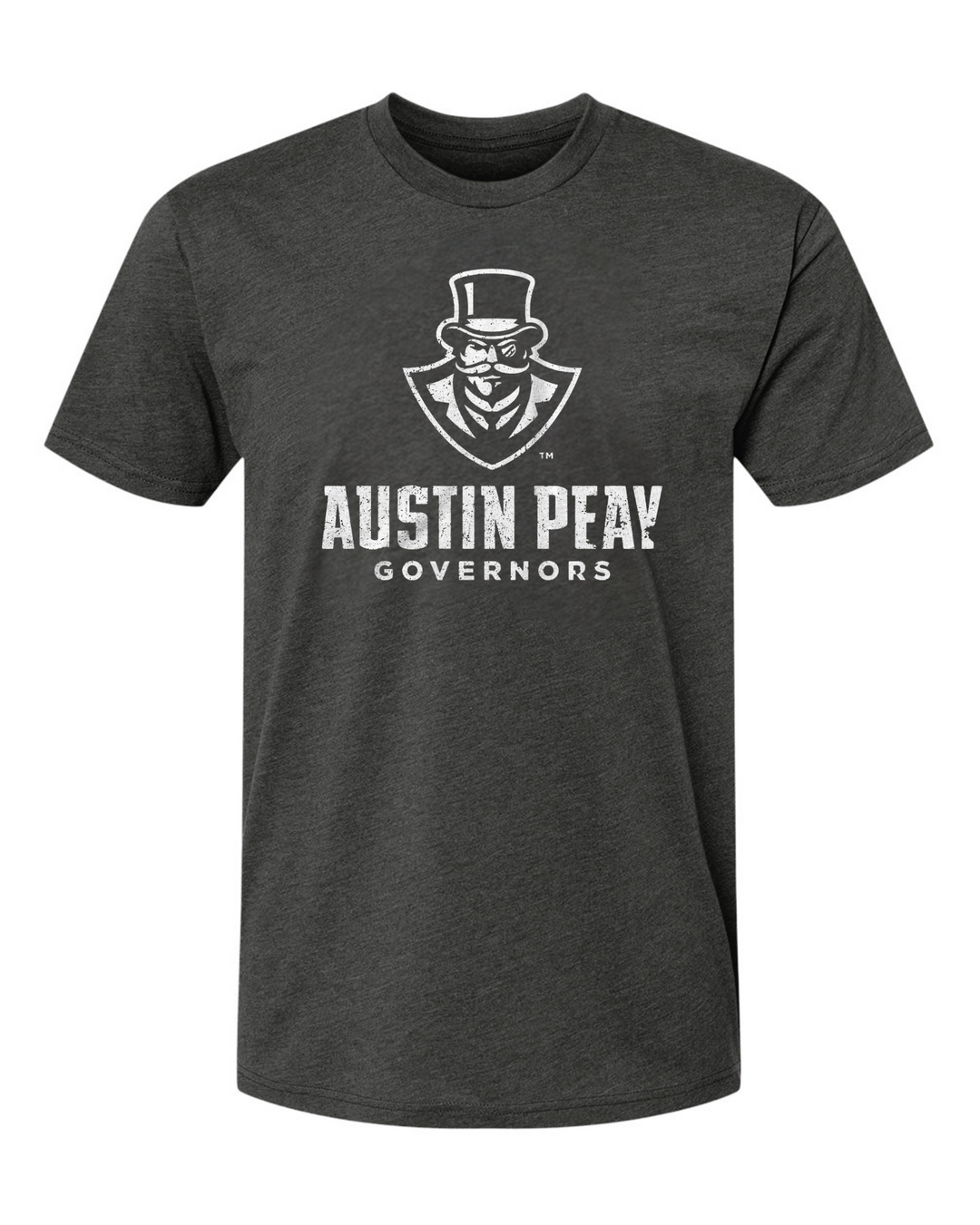 Austin Peay State University Governors Stacked Logo Unisex T-shirt (Charcoal)