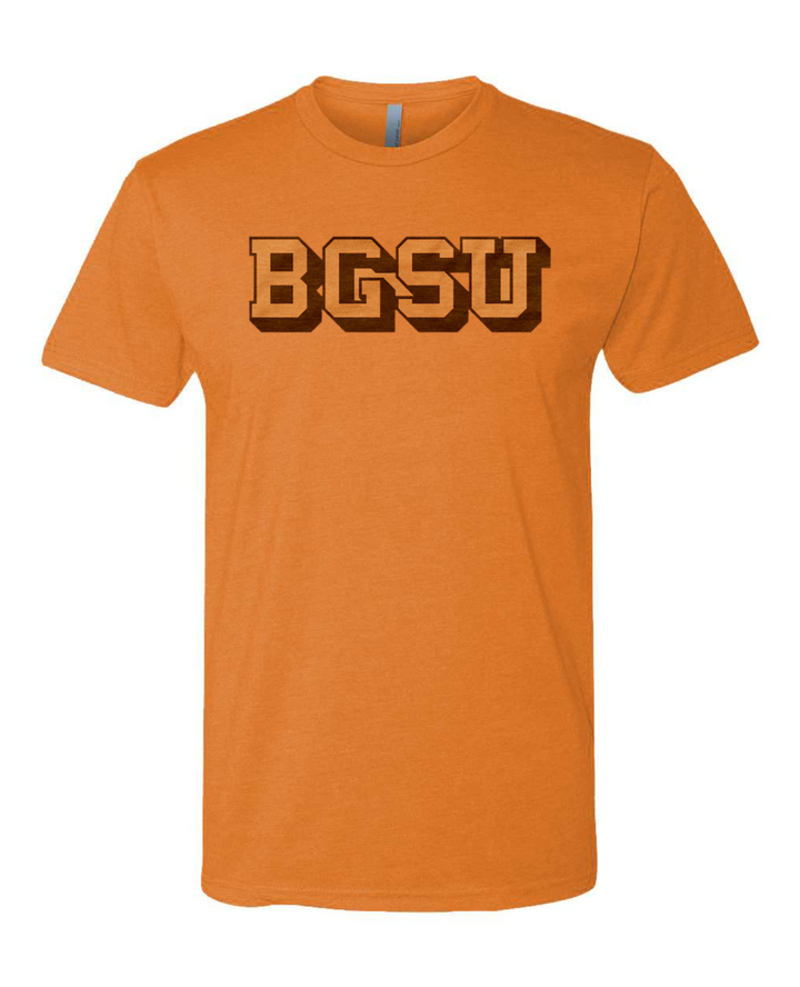 Bowling Green State University Vintage Block BGSU Logo Orange T-shirt