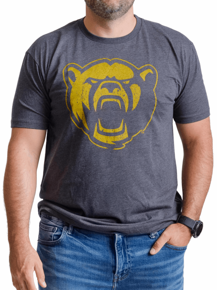 Baylor University Charcoal T-Shirt with Bear Head Logo