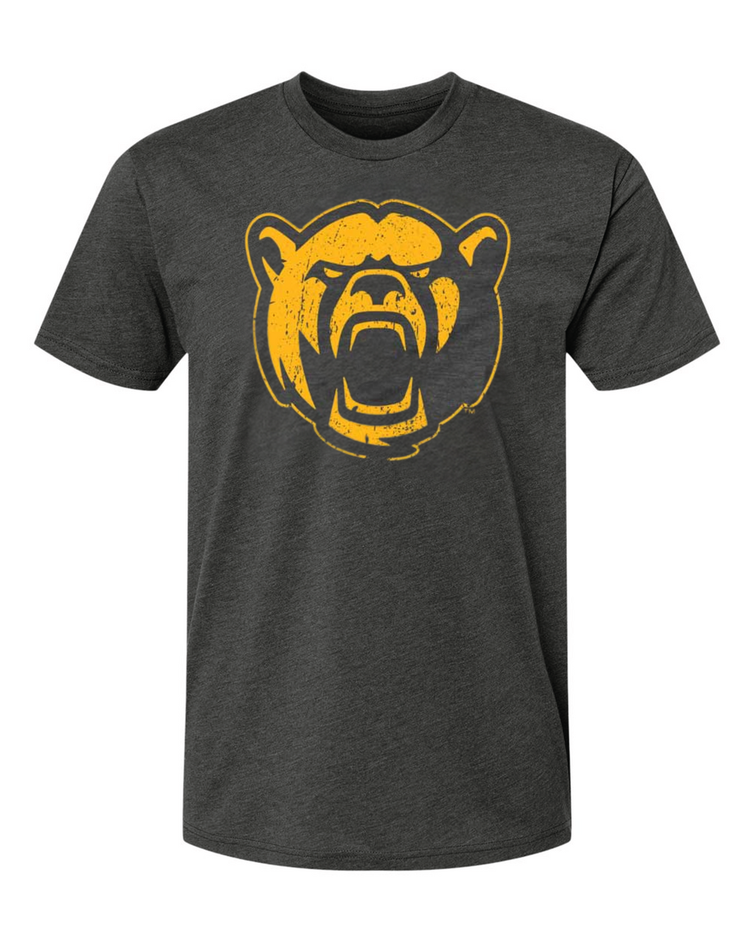 Baylor University Bear Head Super Soft Dark Grey T-Shirt Mock Up