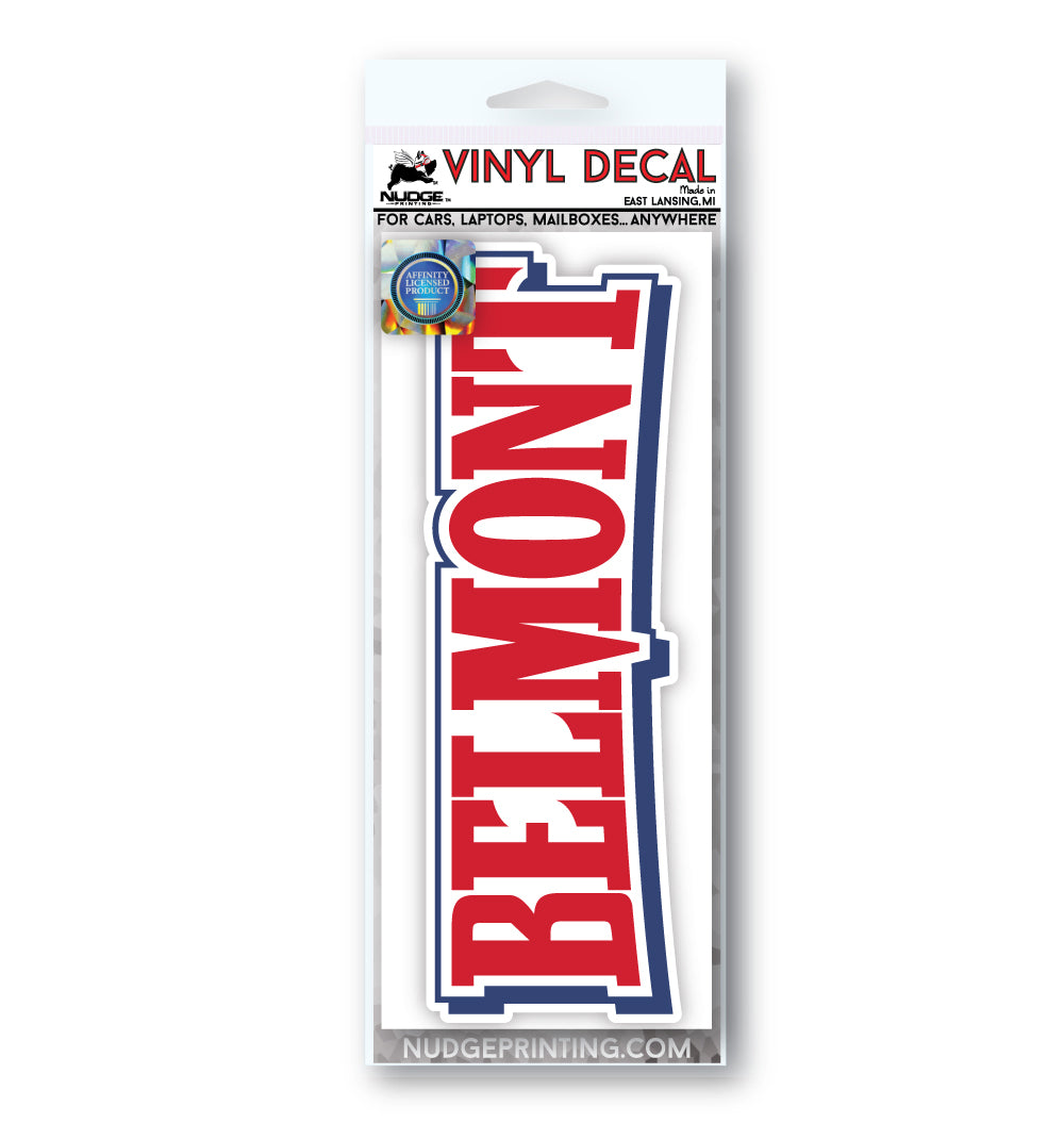 Belmont Car Decal in Packaging