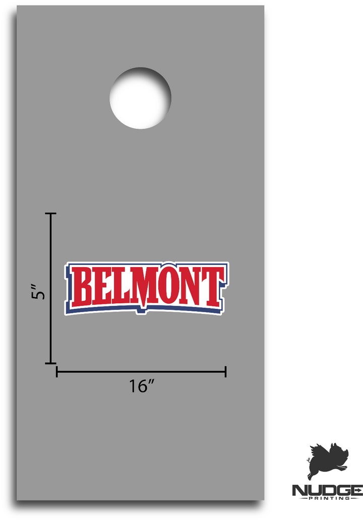 Belmont Cornhole Decal Dimensions