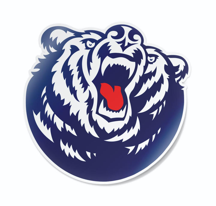 Belmont University Bruins Bear Head Cornhole Decal