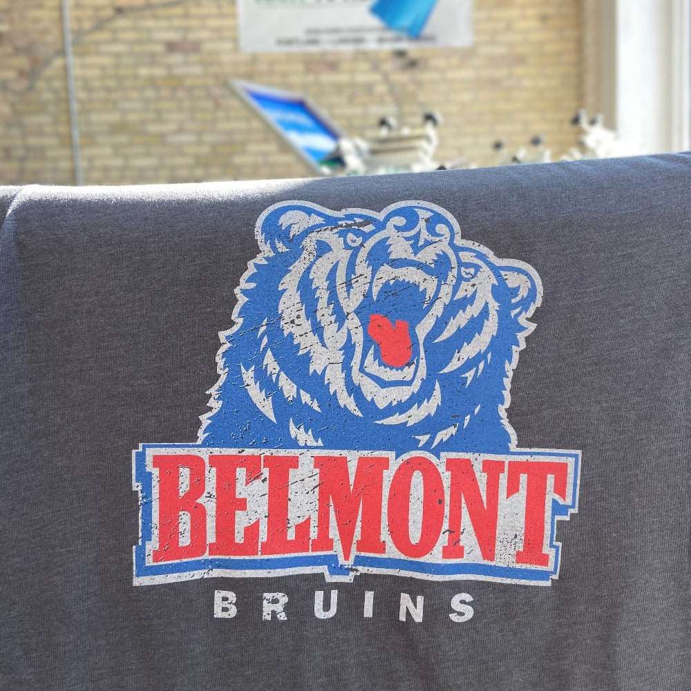 Belmont Bruins Bear T-Shirt in Grey