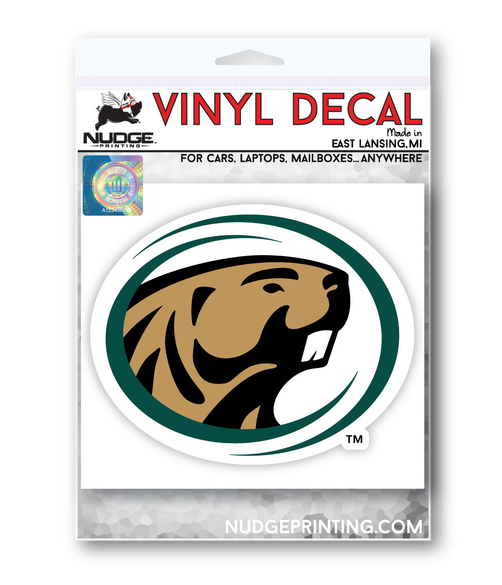 Bemidji Beaver Car Decal in Packaging