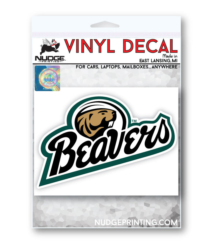 Bemidji Beavers Car Decal in Packaging from Nudge Printing