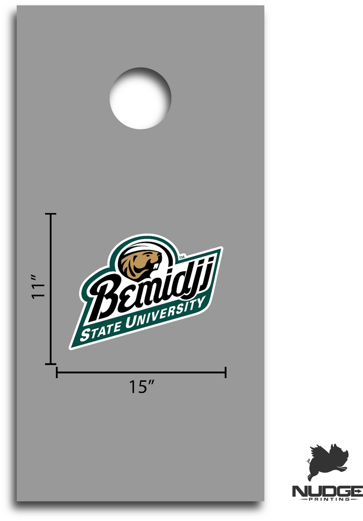 Bemidji State University Cornhole Decal Dimensions