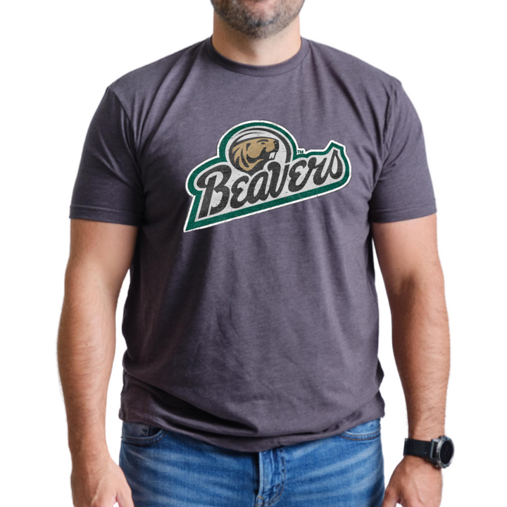 Bemidji University Beavers T-Shirt on Male Model