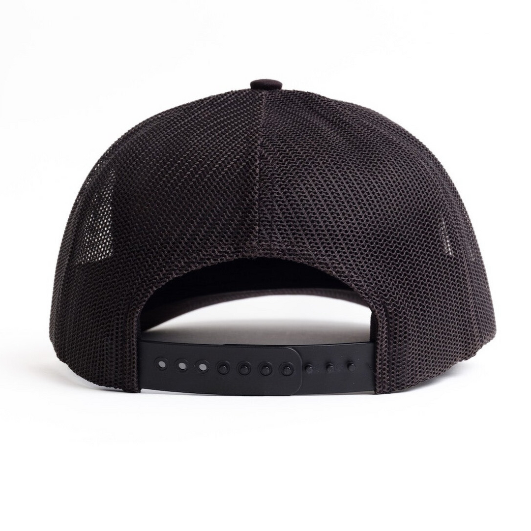 App State Hat - Black Trucker with Block A Logo