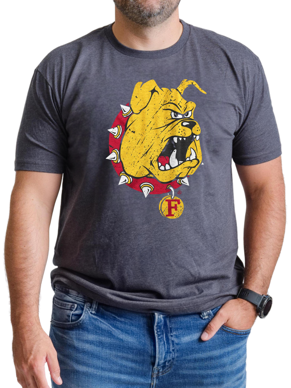 Ferris State University Bulldogs Logo T-Shirt on Male Model