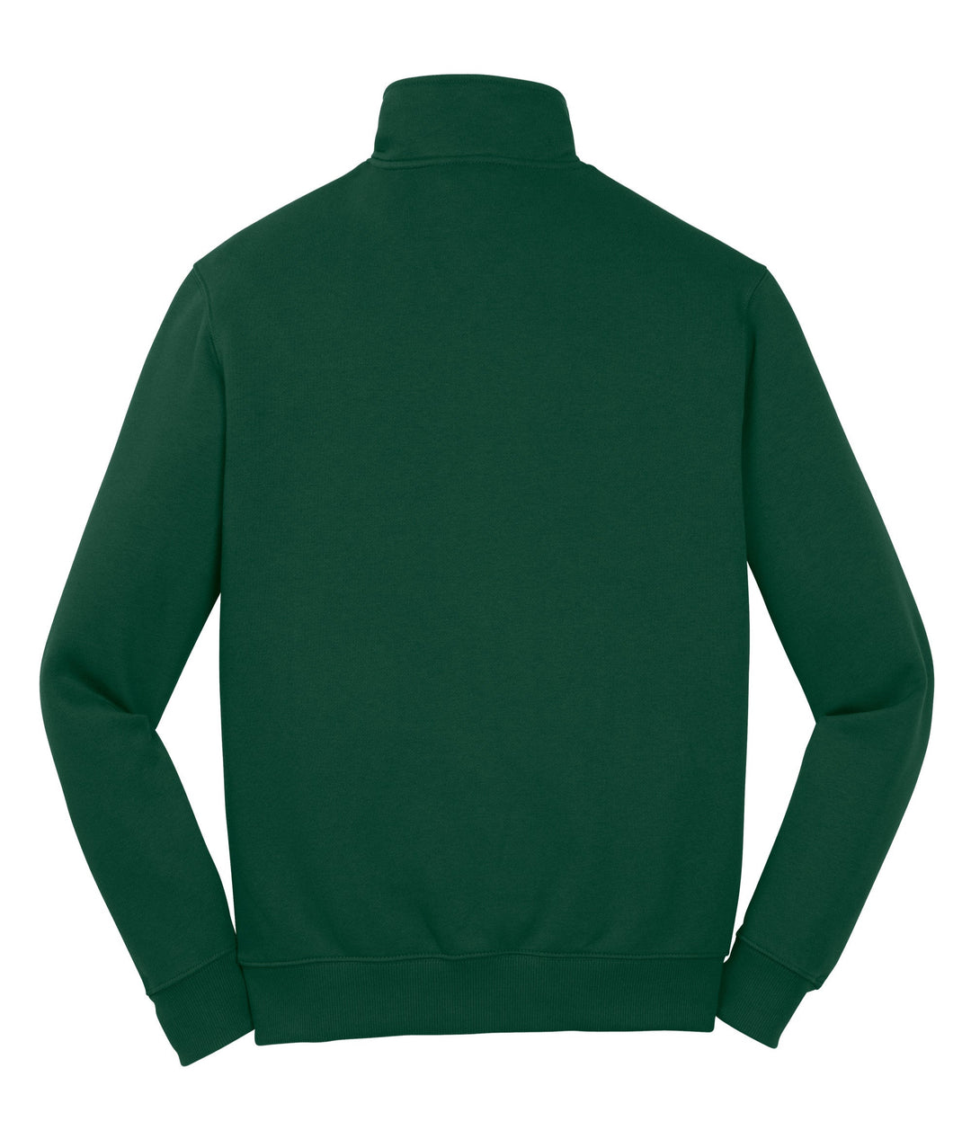 Green performance quarter zip back from Nudge Printing