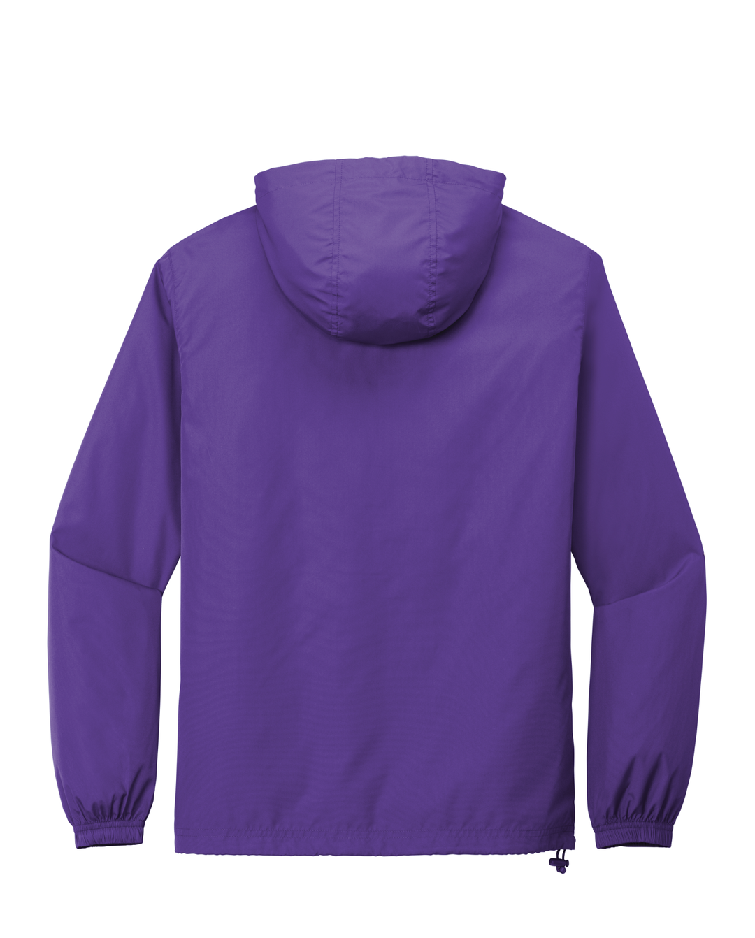 Back view of purple Kansas State anorak hooded jacket