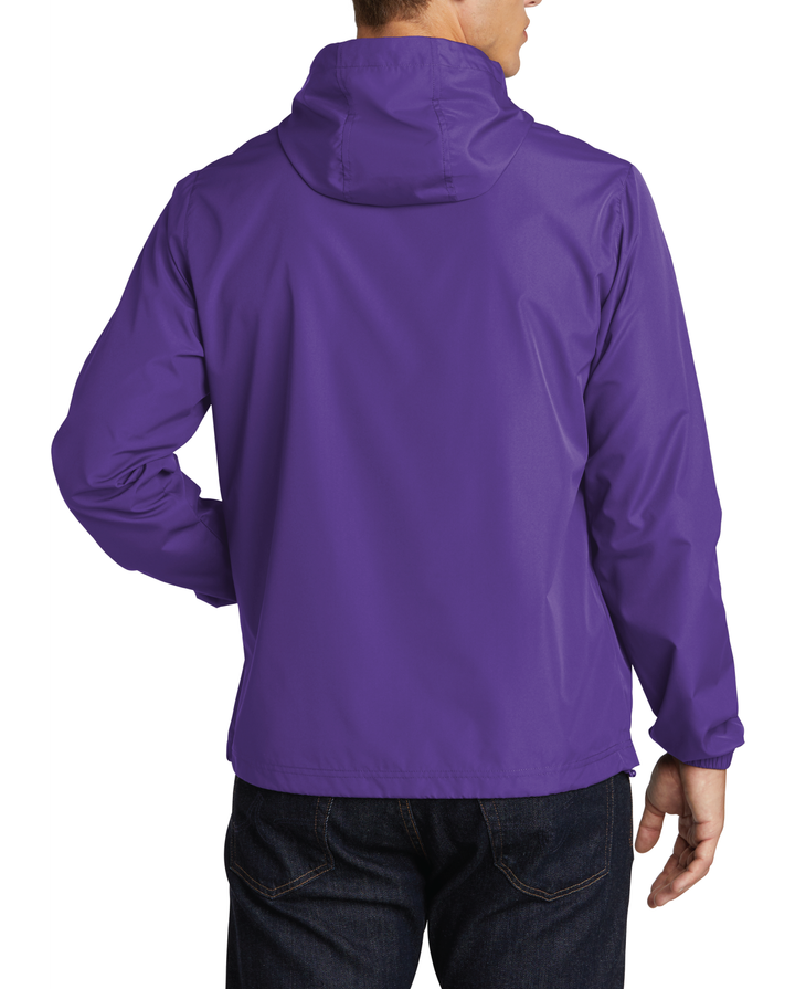 Back view of Kansas State purple Anorak jacket from Nudge Printing