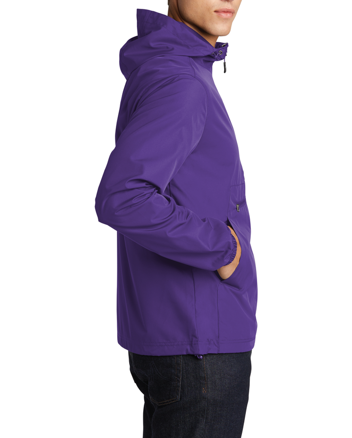 Side view of K-State purple Anorak jacket from Nudge Printing