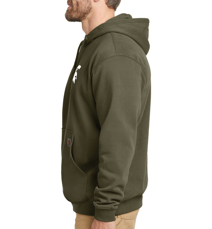 Michigan State Carhartt Midweight Spartan Helmet Hooded Sweatshirt - Green