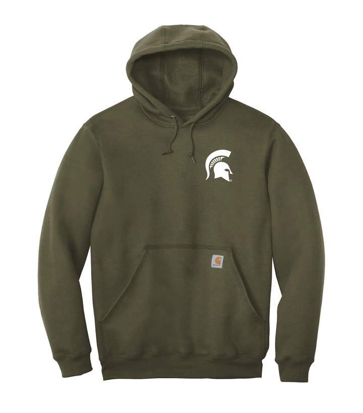 Michigan State Carhartt Midweight Spartan Helmet Hooded Sweatshirt