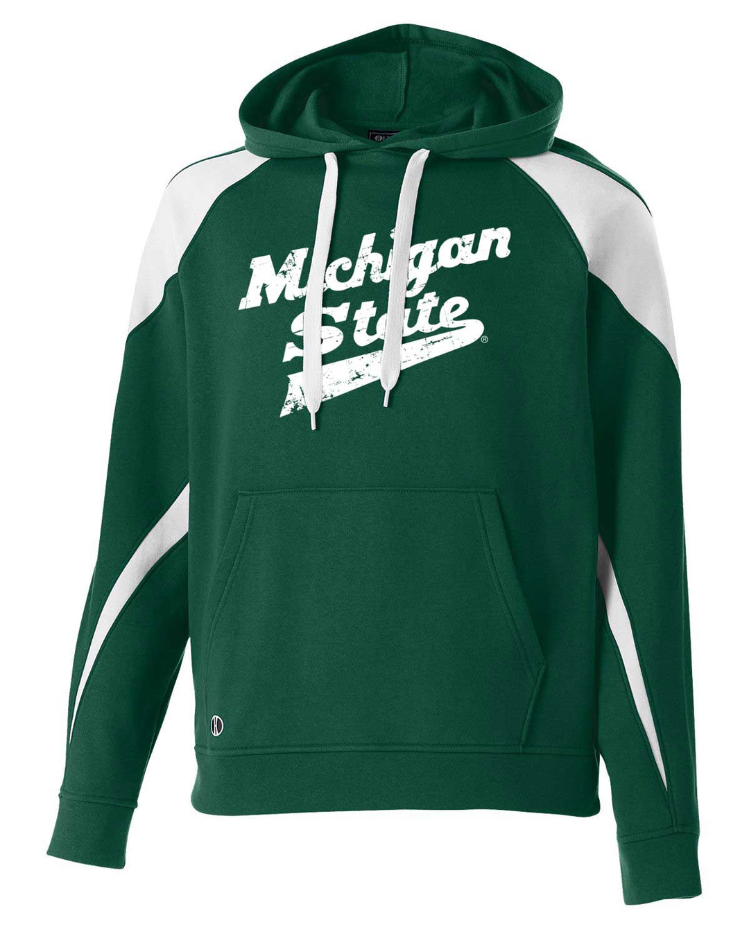 Michigan State Holloway Hockey Logo Green Hooded Sweatshirt