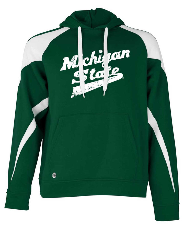 Michigan State Holloway Hockey Logo Green Hooded Sweatshirt