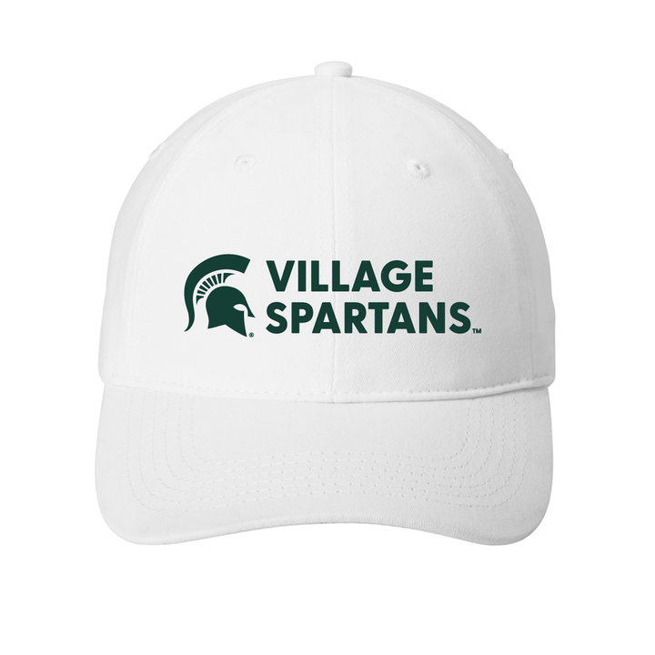 Village Spartans - White Embroidered Dad Hat