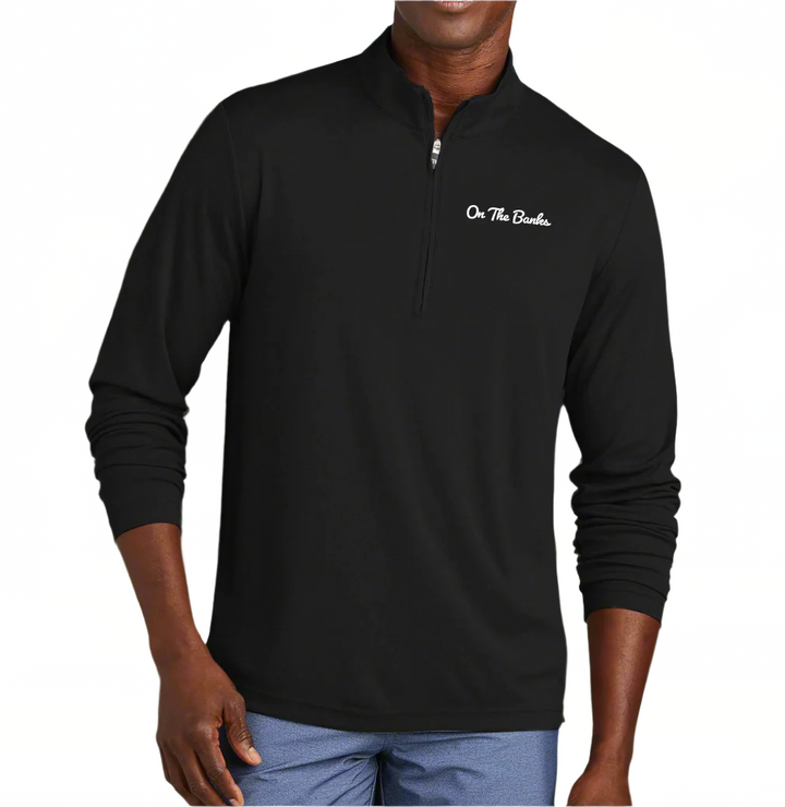 "On the Banks" Travis Mathew Black Coto Quarter Zip