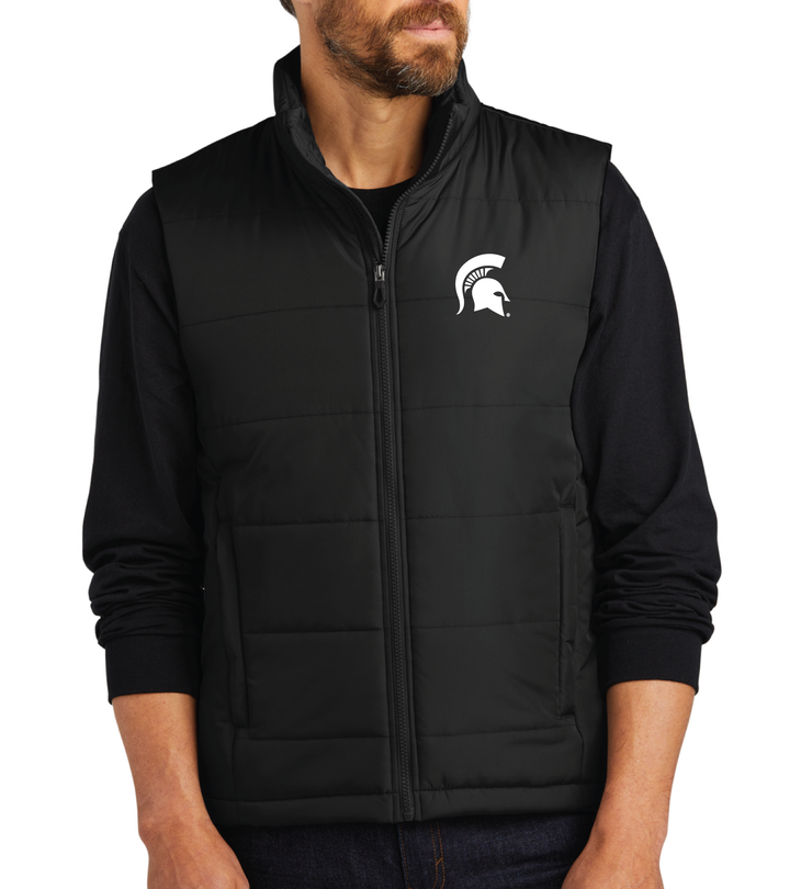 Michigan State Spartans Black Puffer Vest