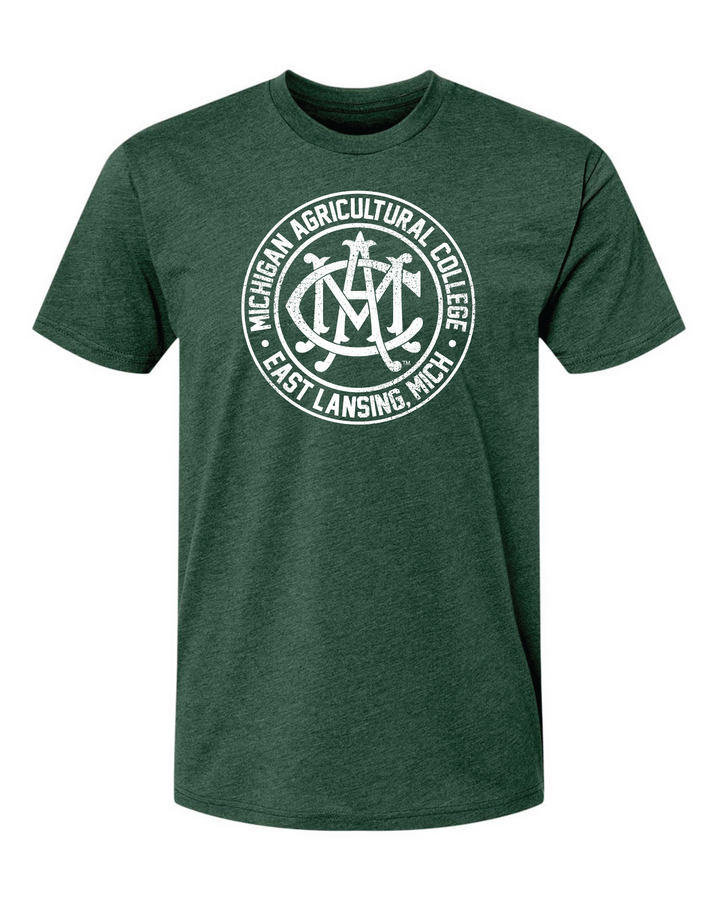 Michigan State University vintage MAC Michigan Agricultural College Green T-Shirt