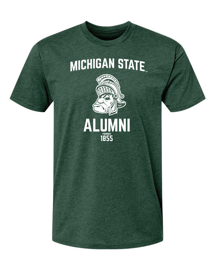 Michigan State Alumni Green T-Shirt with Gruff Sparty