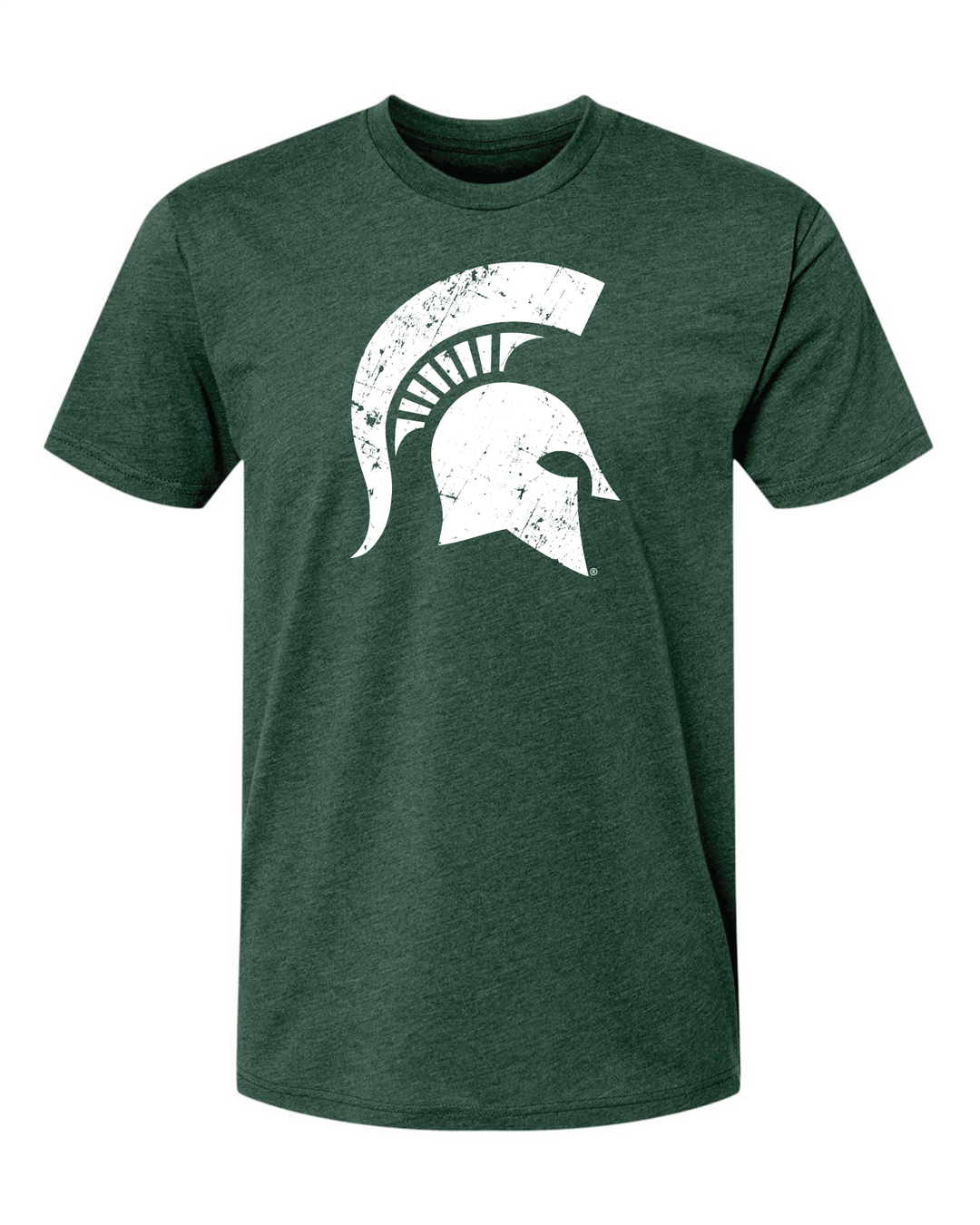Green Michigan State Spartan Helmet T-Shirt
