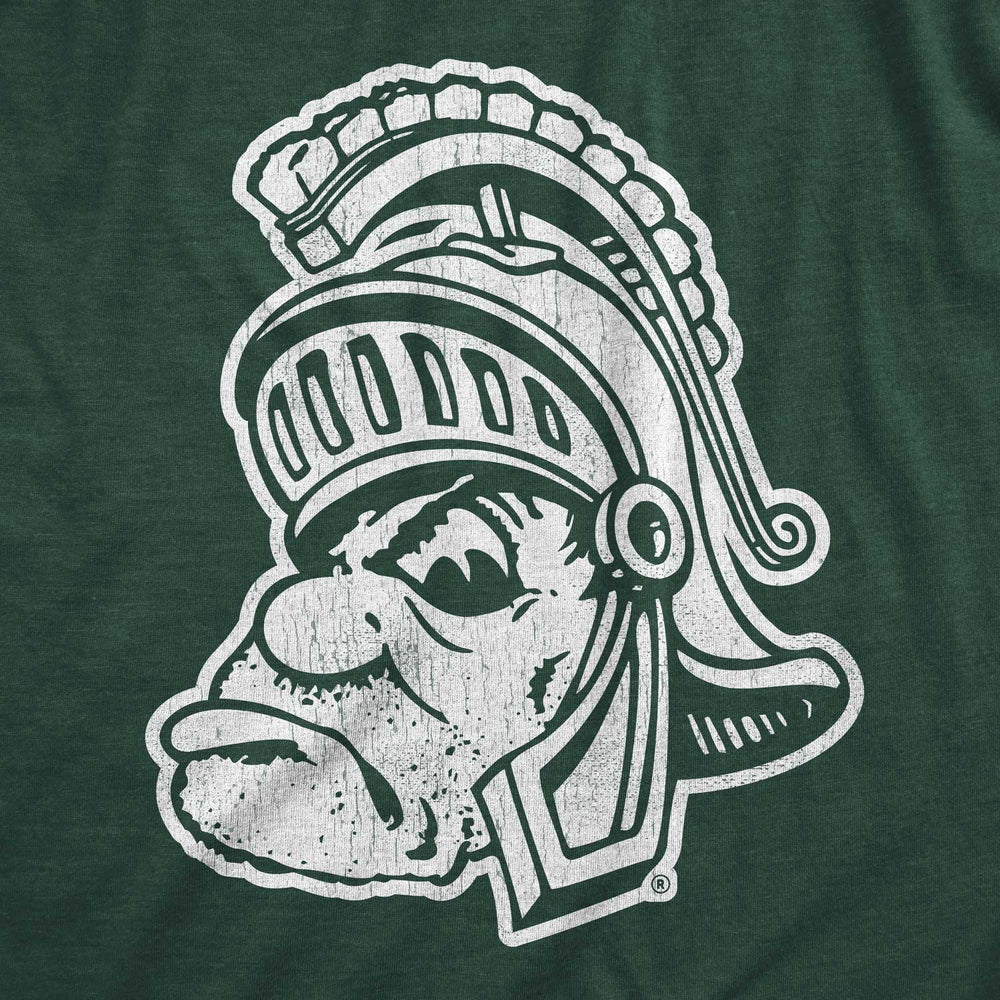 MSU Green Gruff Sparty Crewneck Sweatshirt Close Up