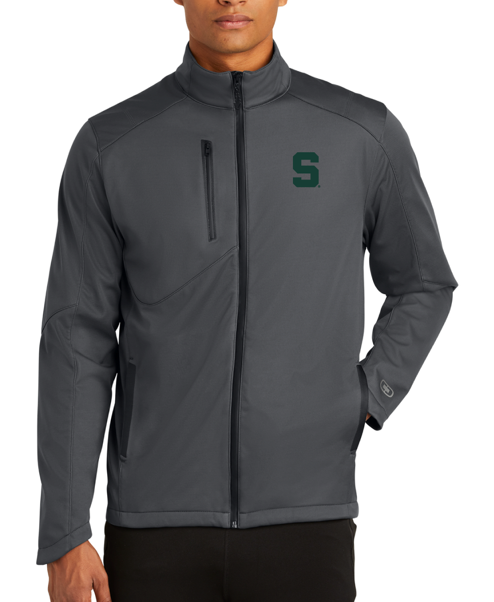 Grey Michigan State Jacket with Block S Logo