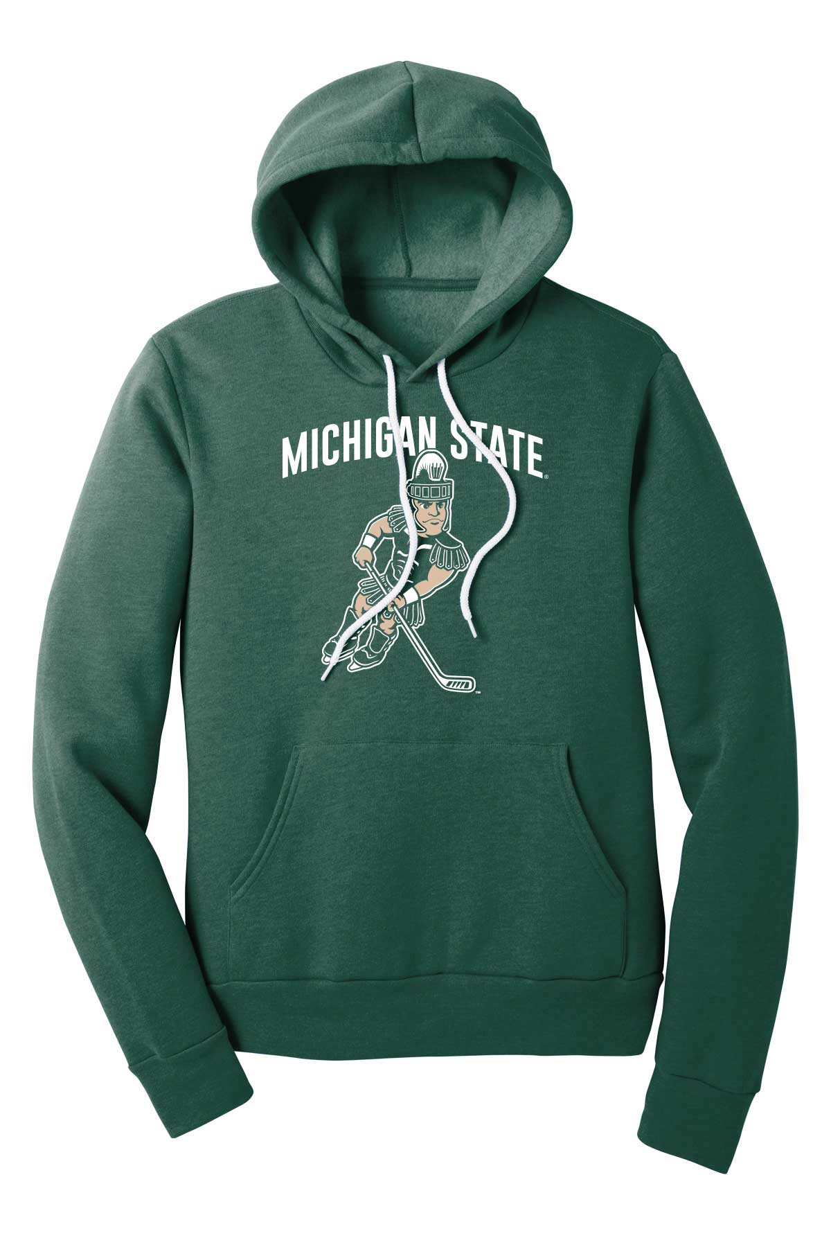 MSU Hockey Sparty Green Sweatshirt Nudge Printing