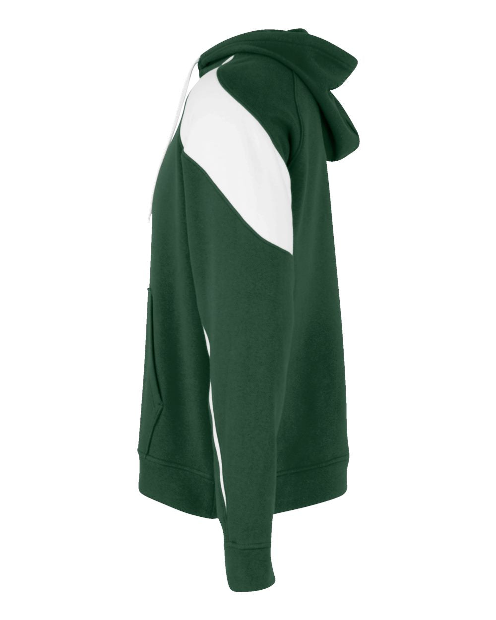 Michigan State Sweatshirt Green Gruff Sparty Hoodie mock up Side view