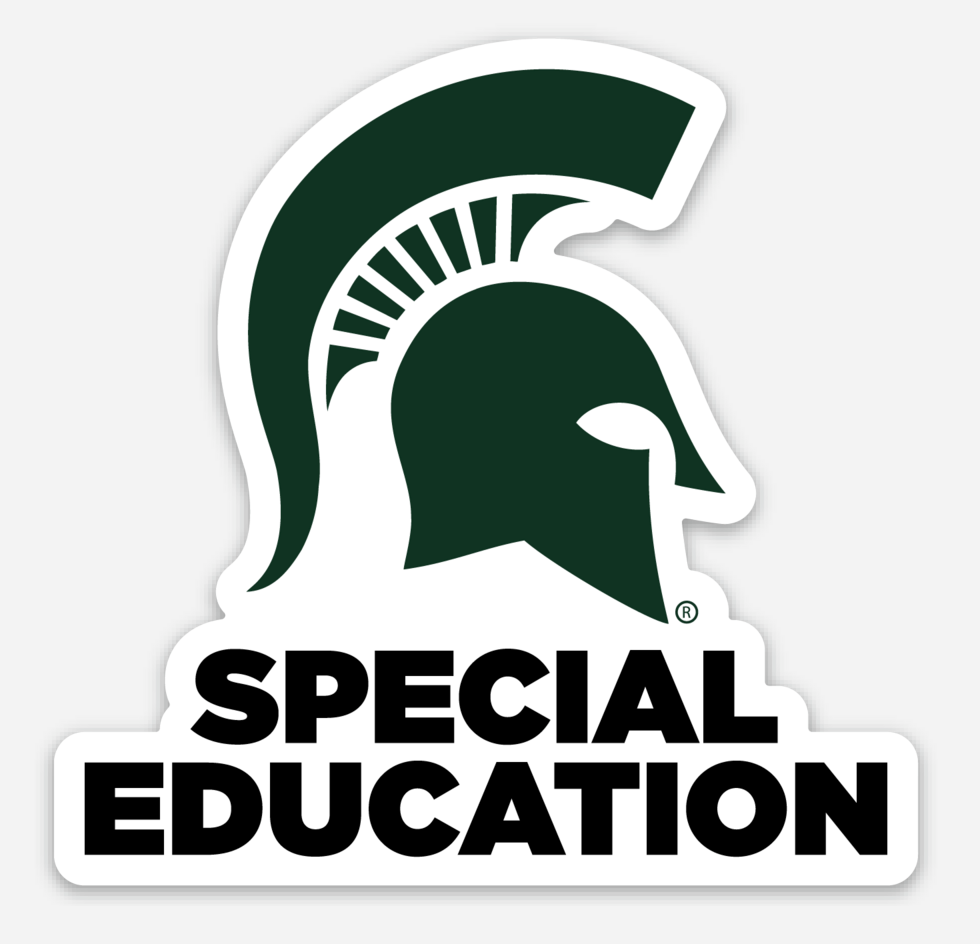 Michigan State Special Education sticker mockup from Nudge Printing