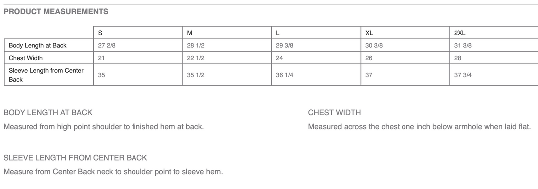 North Face Coat Size Chart