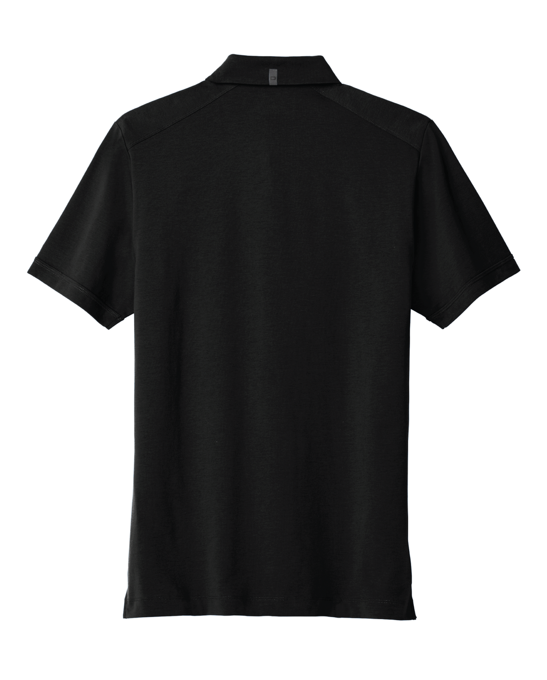 Back view of black OGIO Limit polo sold by Nudge Printing