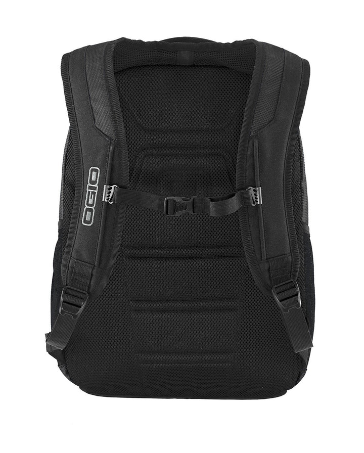 Back view of an OGIO Logan Backpack from Nudge Printing