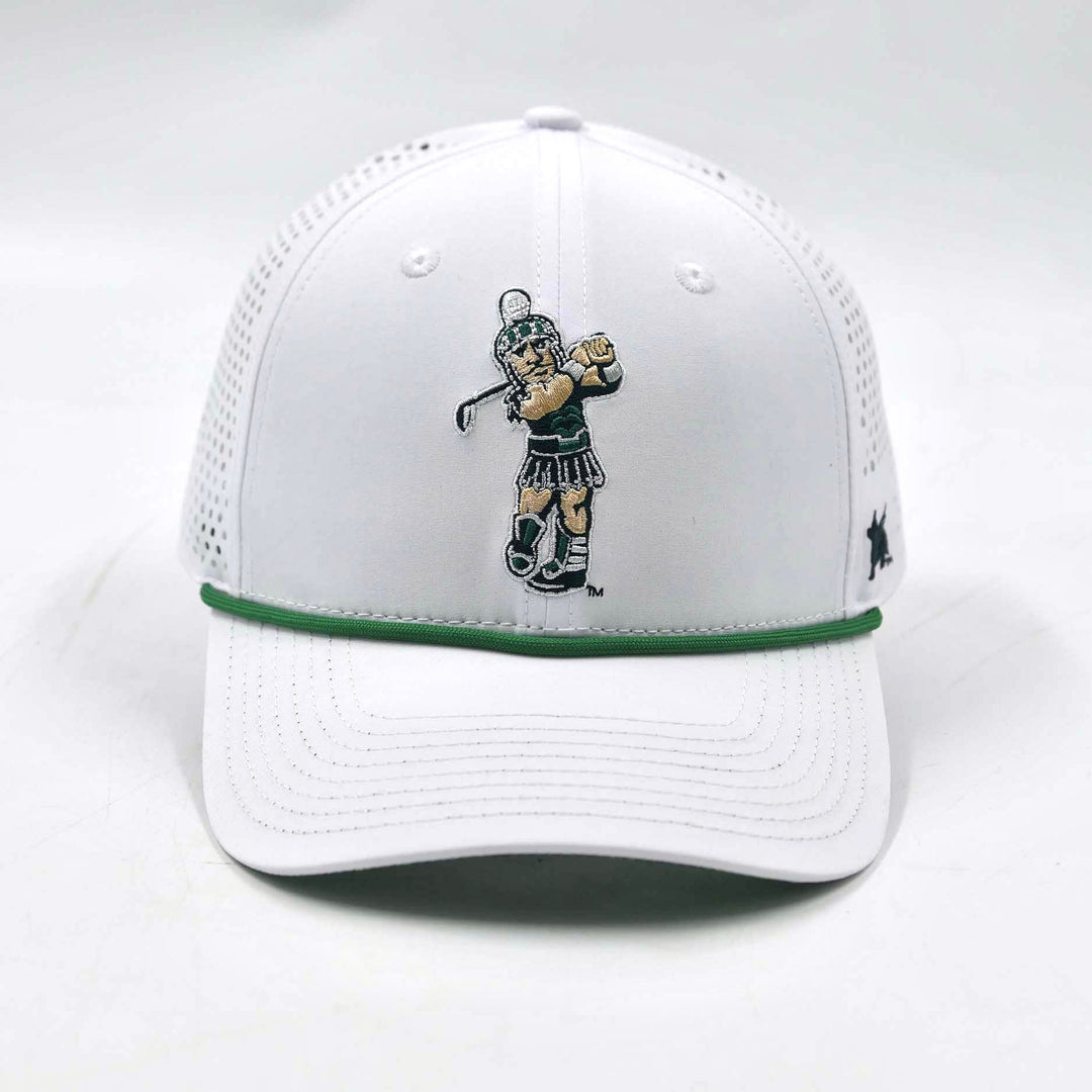 PRE-ORDER | Michigan State White Golfing Sparty Performance Hat