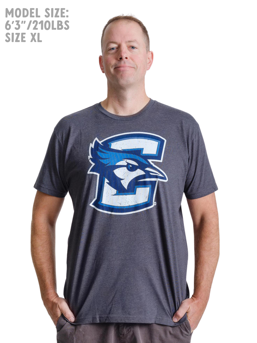 Men's Gray Creighton Bluejays Baseball Name Drop T-Shirt