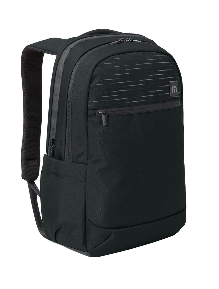 Black Travis Mathew Approach backpack from Nudge Printing